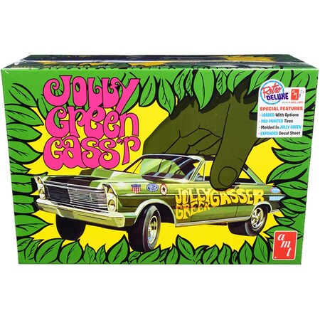 Amt 1192 Skill 2 Model Kit 1965 Ford Galaxie Jolly Green Gasser 3-in-1 Kit 1 by 25 Scale Model Car AMT1192
